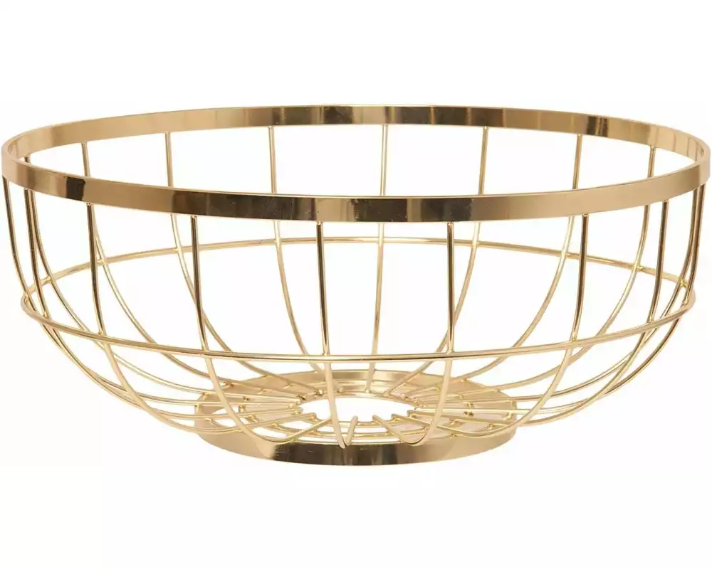 present time Früchtekorb Open Grid 28 cm, 1 Stück, Gold