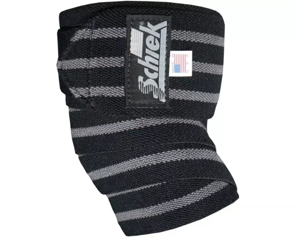 Schiek Sports Ellbogenbandagen mit Klettverschluss Schwarz-Silber