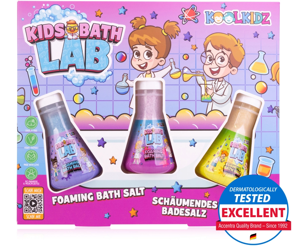KOOLKIDZ Badesalz-Set 3x80g 6062966 schäumendes Badesalz