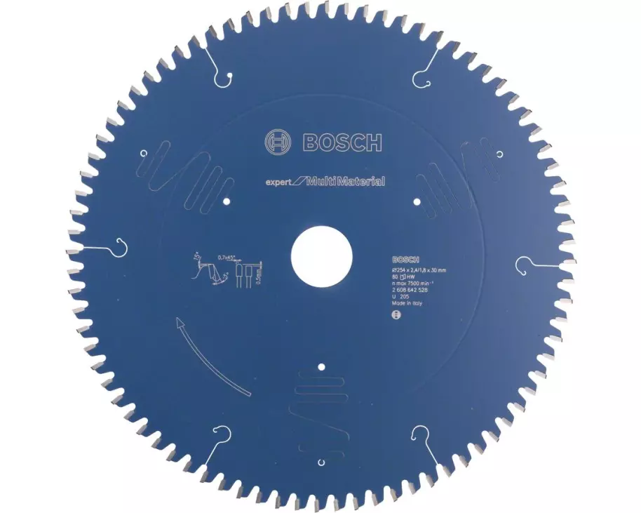 Bosch Professional Kreissägeblatt Expert Multi Material 254 x 30 x 2.4 mm, Z 80