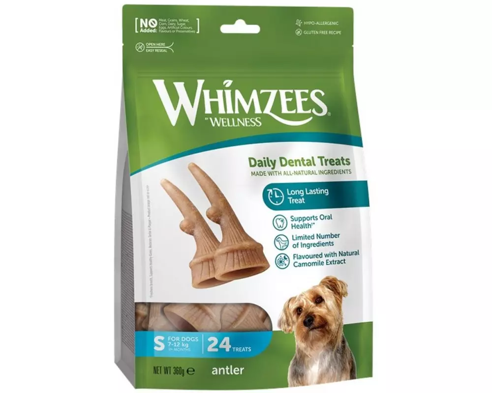 Whimzees Kausnack Geweih S 360 g