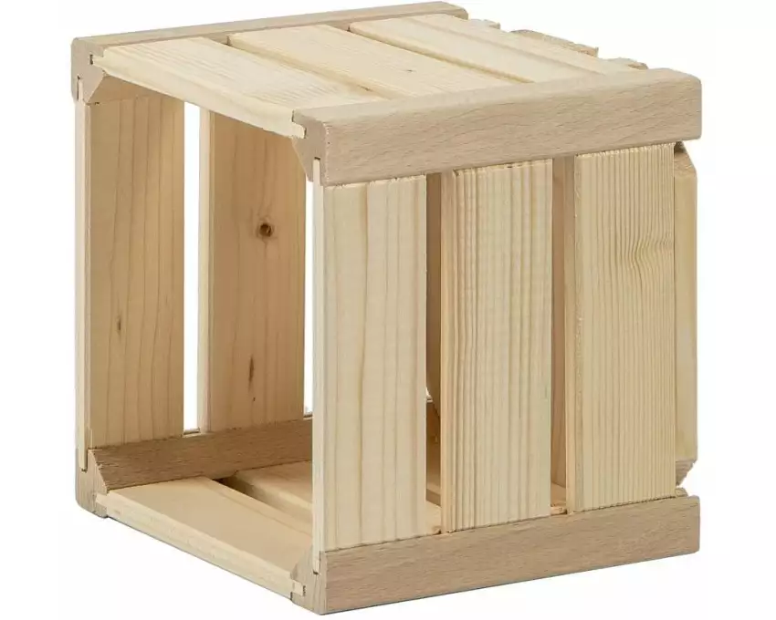 Holz Zollhaus Holzharasse B 17.5 x 17.5 cm schweizer Holz