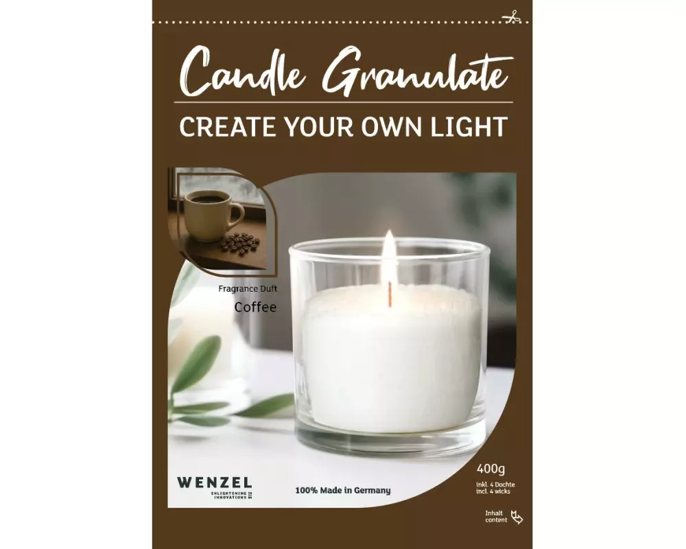 Wenzel Kerzen Wachsgranulat Coffee 400 g