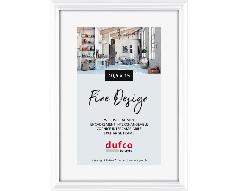 DUFCO Bilderrahmen 10.5x15cm 1400.40036 Fine Design weiss