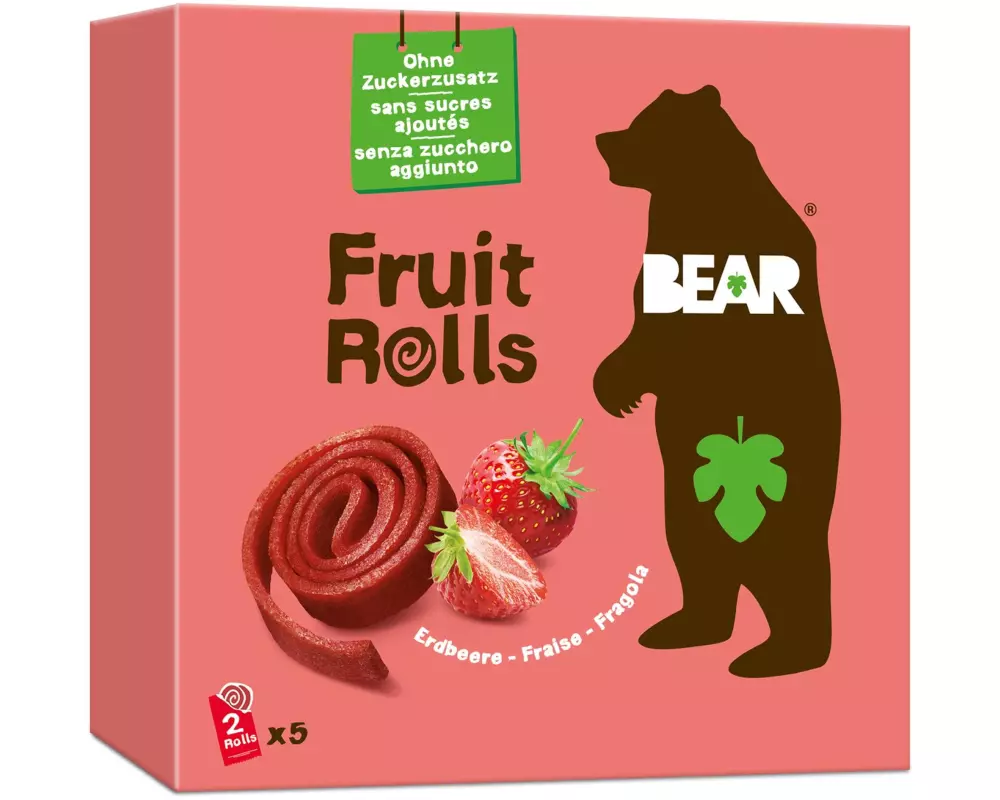 BEAR Gummibonbons Bear Fruit Rolls Erdbeere 100 g