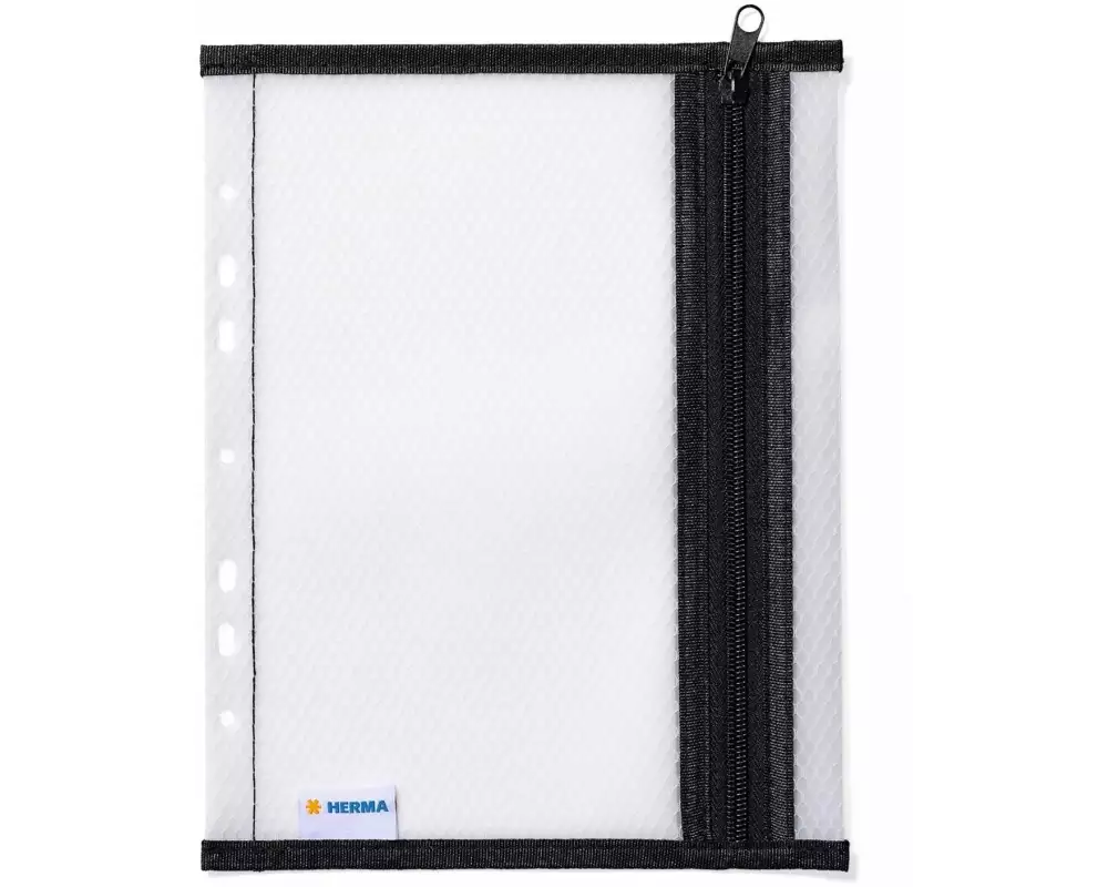 HERMA Zeigetasche A5 Schwarz mit Reissverschluss, 1 Stück