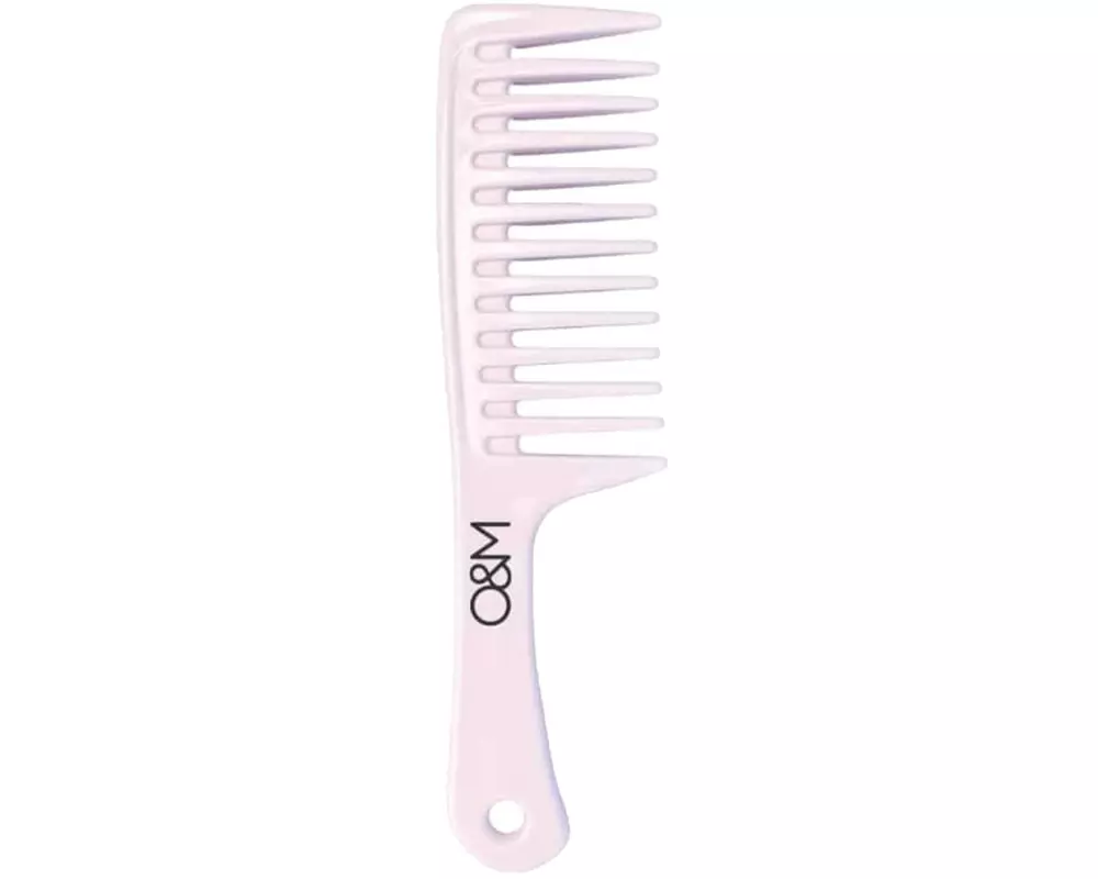 O & M Comb Wide Tooth Pink Breitzahnkamm Kunststoff Rosa