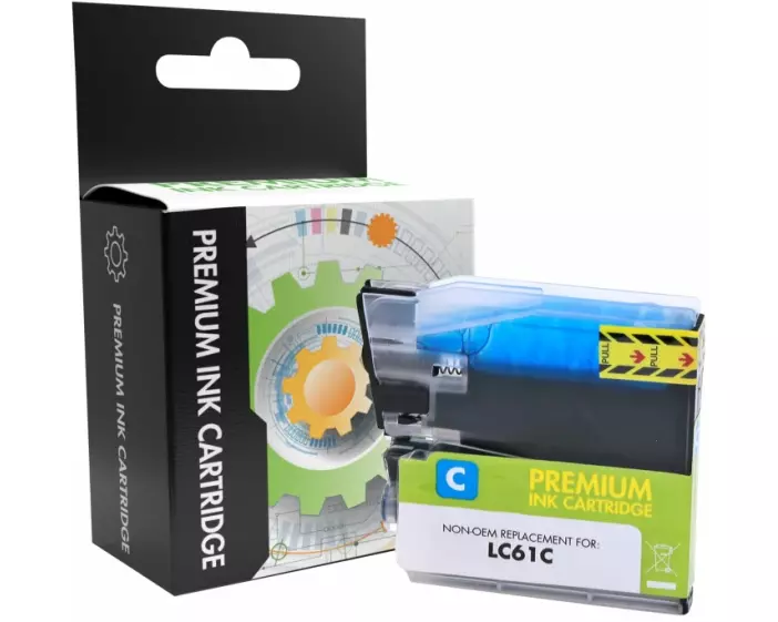 STATIC Ink cartridge compatible with Brother LC-61C cyan dye compatible 325 pages