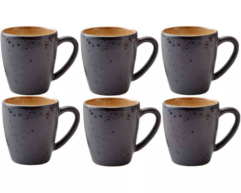Bitz Kaffeetasse 190 ml, 6 Stück, Schwarz/Amber