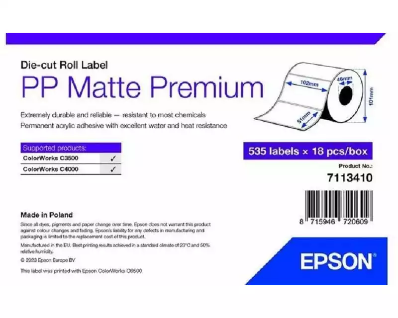 Epson Etikettenrolle 102 x 51 mm