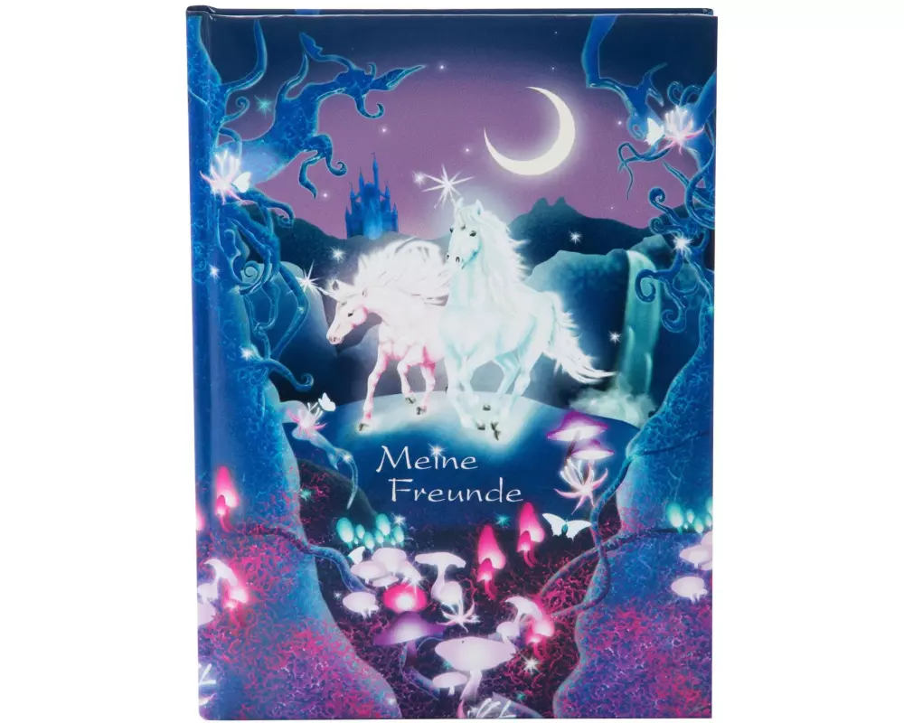 Goldbuch Freundebuch Einhorn