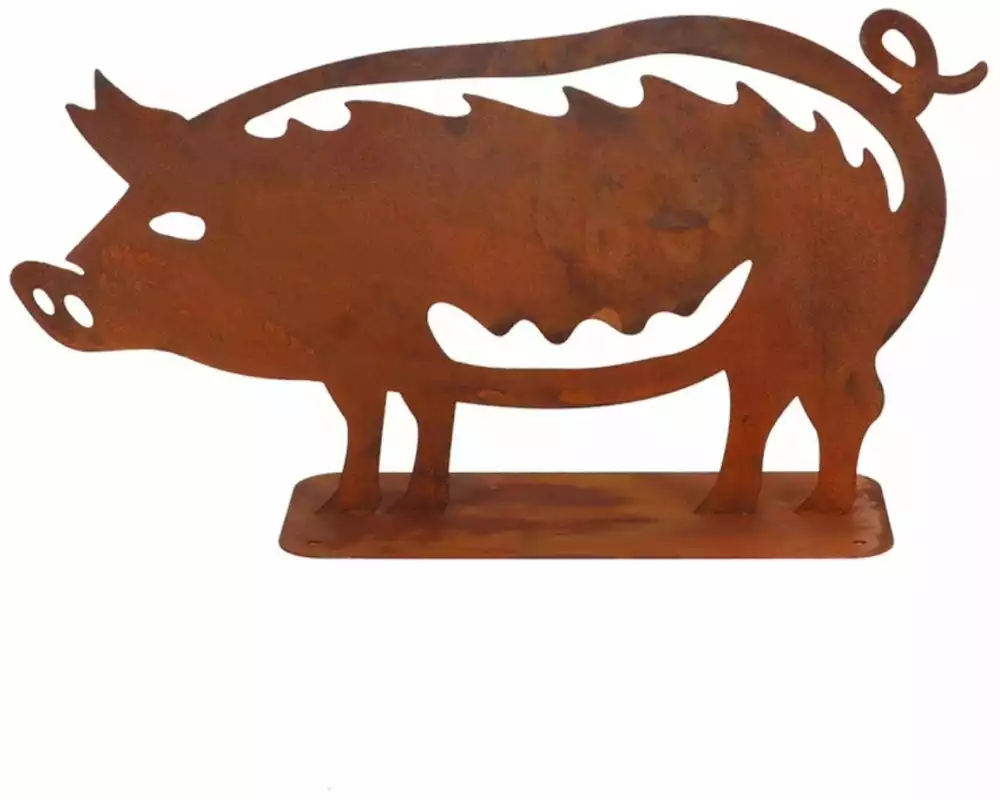 Esschert Design Dekofigur Schwein Rostbraun