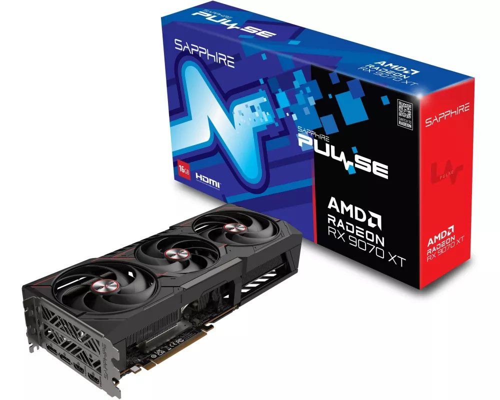 SAPPHIRE Grafikkarte PULSE AMD Radeon RX 9070 XT 16 GB