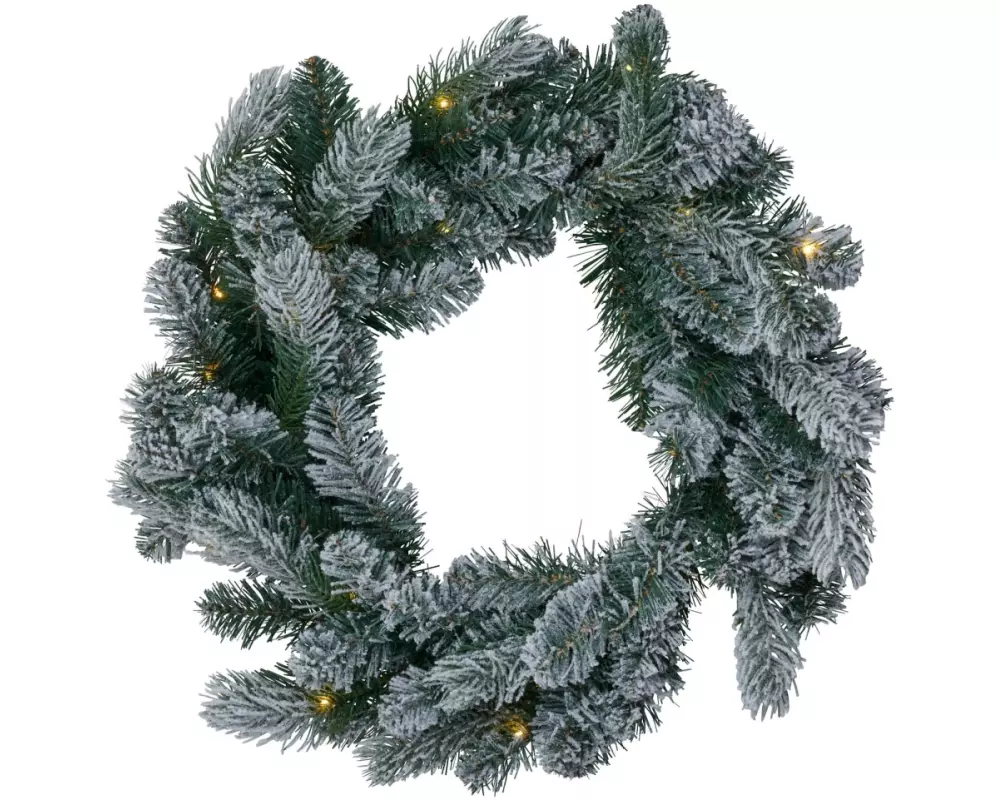 Sirius LED-Weihnachtskranz Anton, Ø 45 cm, Grün