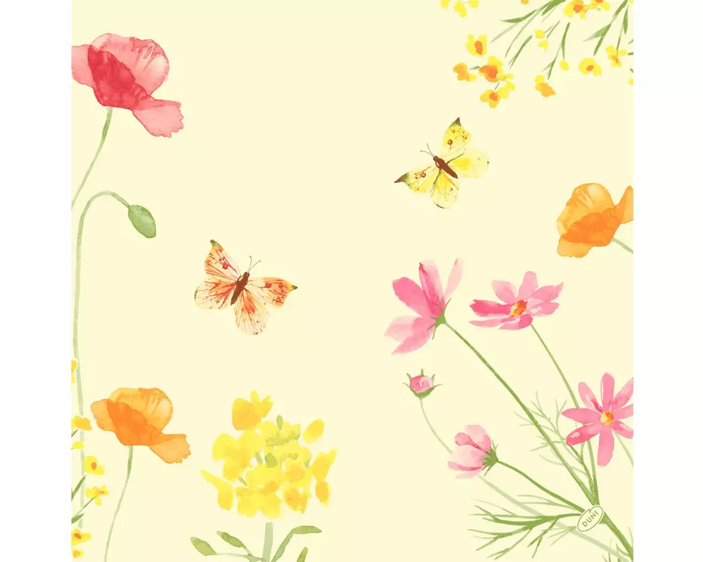 Duni Papierservietten Poppy Field 40 cm x 40 cm, 60 Stück