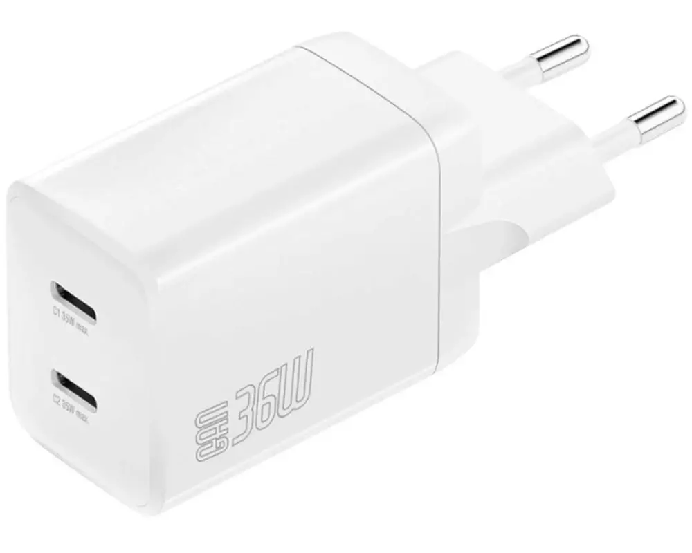 4smarts USB-Wandladegerät PDPlug Dual 2x USB-C 36 W GaN