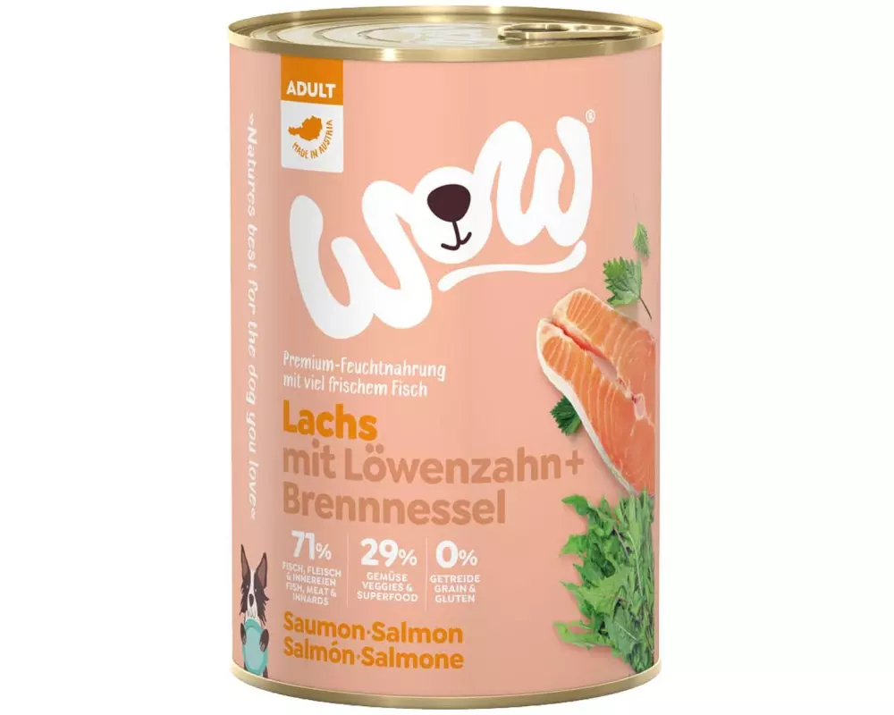 WOW Nassfutter Adult Lachs, 400 g