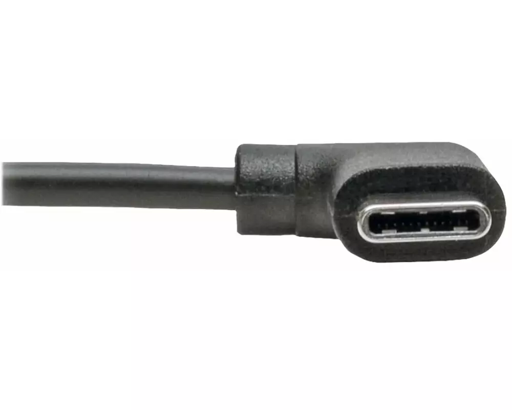 EATON TRIPPLITE USB-A to USB-C cable, Right-Angle, USB-C, USB 2.0, Thunderbolt 3 Compatible, M/M, 3ft. 0.91m