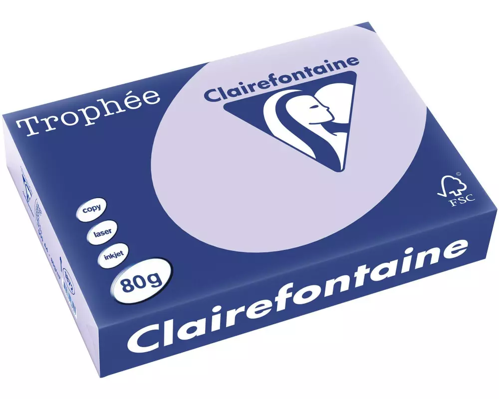Clairefontaine Kopierpapier Trophée A4, 80 g/m², Lila, 500 Blatt