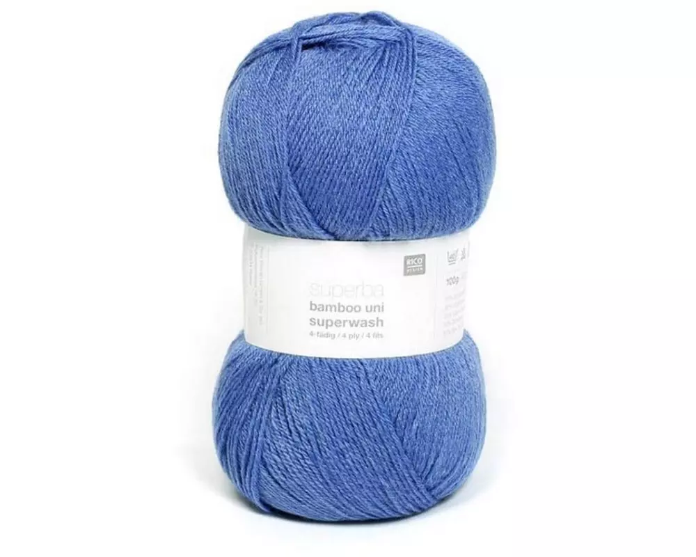 Rico Design Wolle Bamboo Uni für Socken 100 g, Hellblau