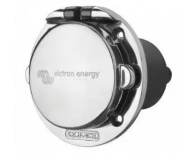 Victron Netzstecker Edelstahl 16A mit Schutzkappe