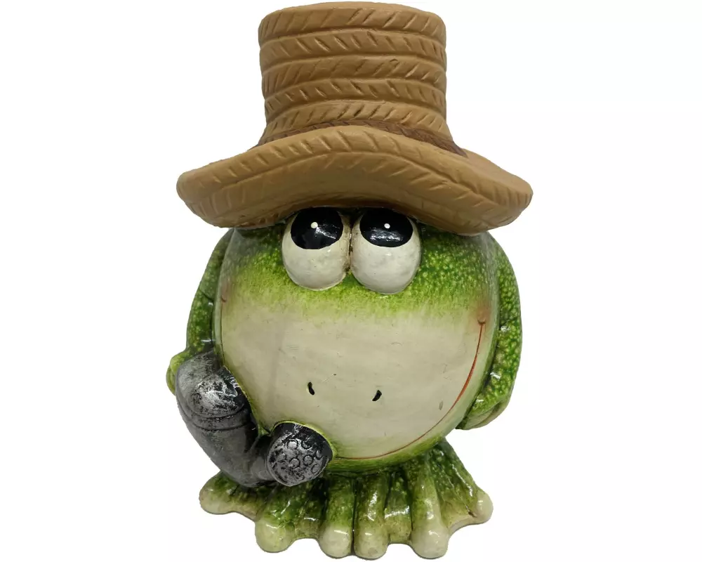 Dameco Dekofigur Frosch mit Hut 12 x 13 x 17.5 cm