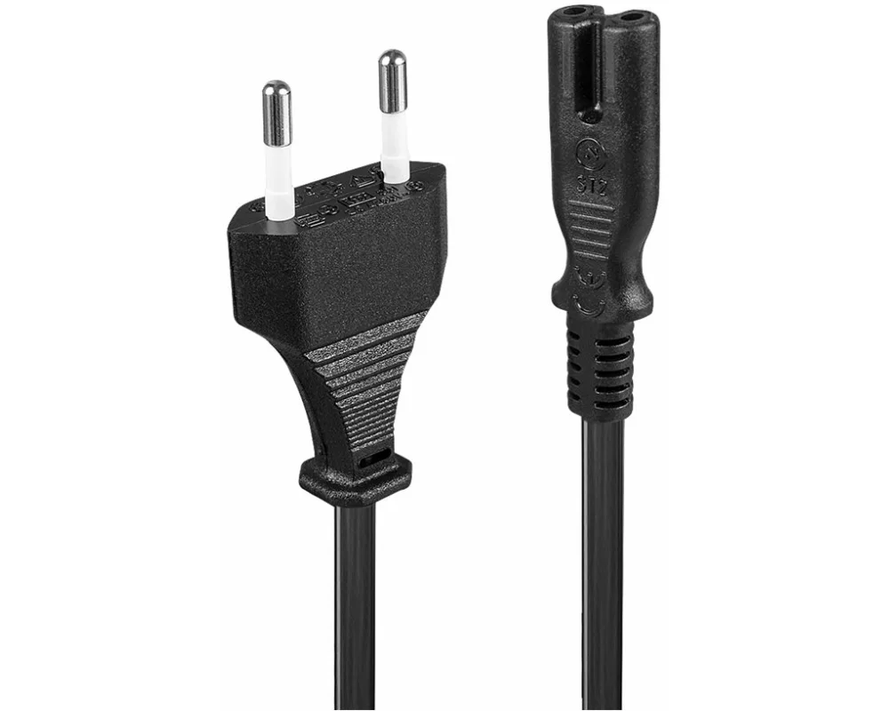 LINDY Mains Cable with Euro Connector 2m