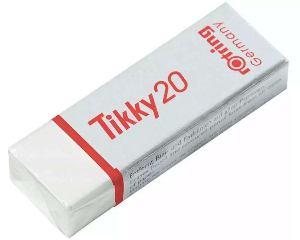 Rotring Radiergummi Tikky20 20 Stück, Weiss