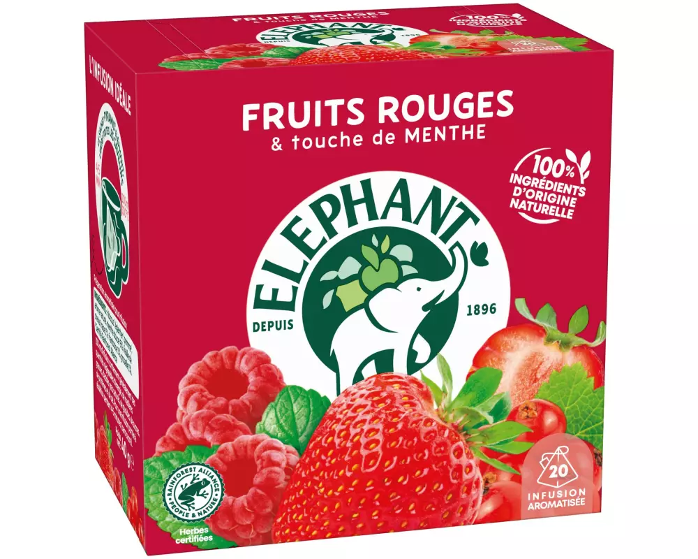 Eléphant Teebeutel Infusion Fruit Rouges 20 Stück