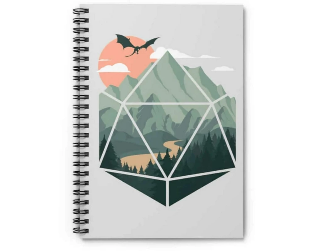 Glass Staff Notizbuch Scenic d20 Mehrfarbig