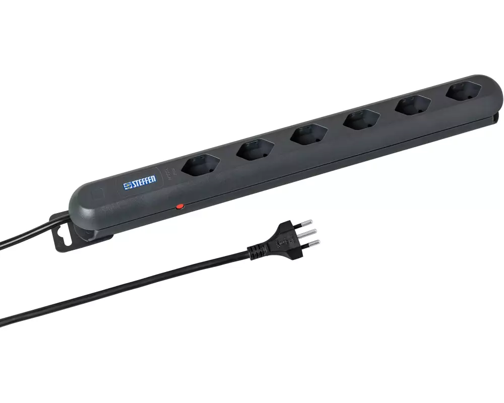 STEFFEN Steckdosenleiste STEBA LINEA PLUS 6 T13