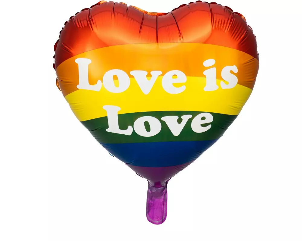 Partydeco Folienballon Love is Love Regenbogen