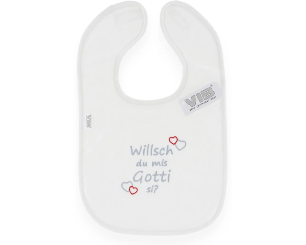 Very Important Baby Lätzchen Willsch du mis Gotti si? Weiss