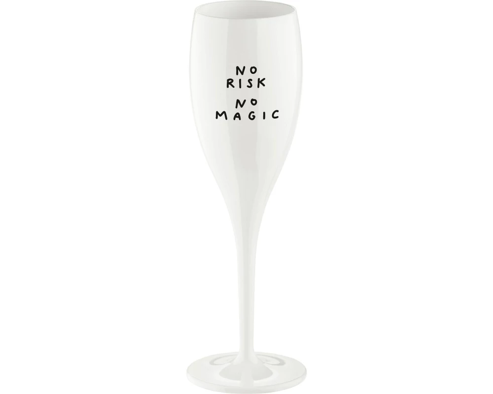 Koziol Sektglas No Risk No Magic 100 ml, 1 Stück, Weiss