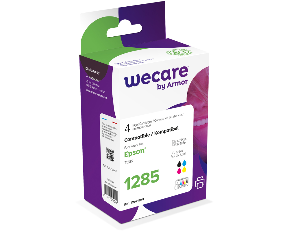 WECARE Multipack rebuilt CMYBK T128540WE z.Epson Stylus S22 9/3x6.5ml