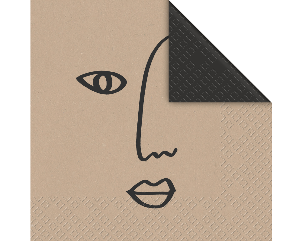 STEWO Serviette Ardik 2572534170 schwarz 33x33cm