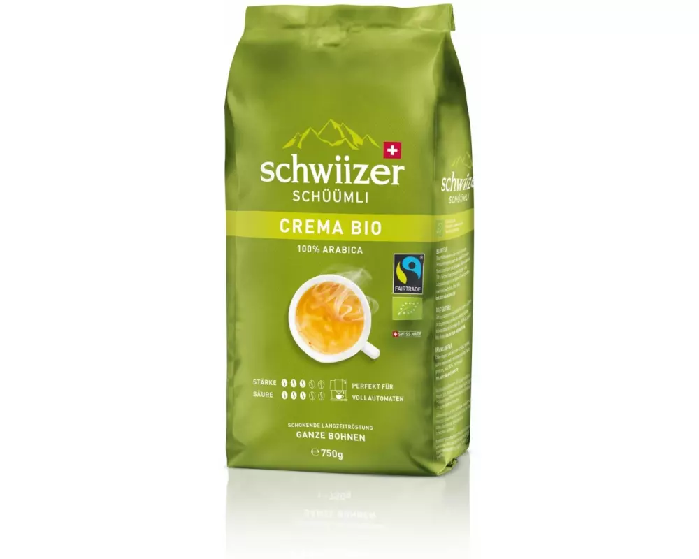 Schwiizer Kaffeebohnen Schüümli Crema Bio 750 g
