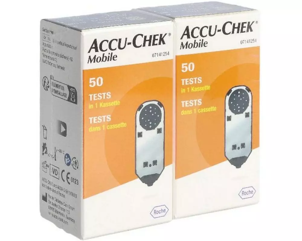 Accu-Check Mobile Tests Blutzuckermessgerät 2 x 50 Stück