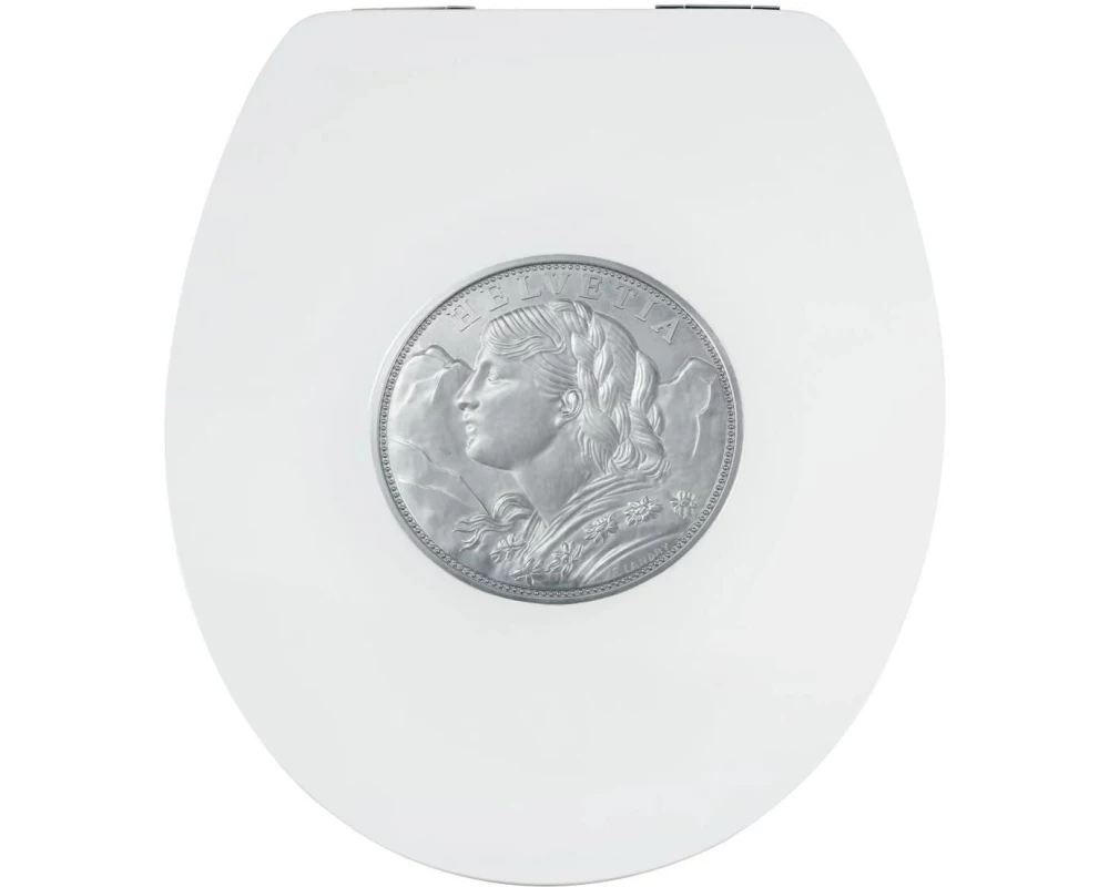 diaqua Toilettensitz Gondo Silber/Weiss