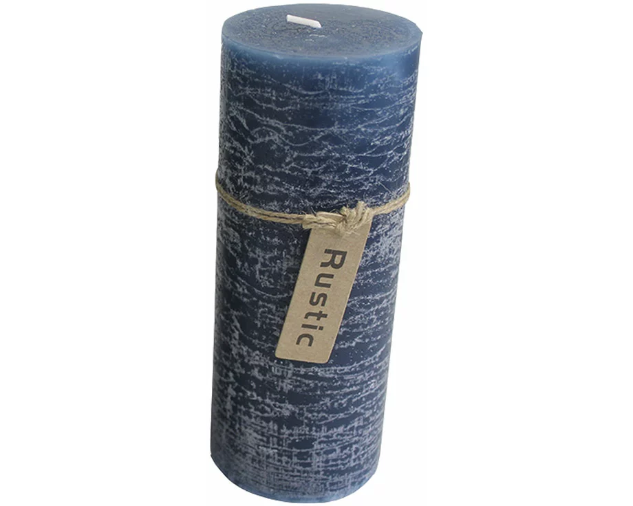 FS-STAR Kerze Rustic 7x18 cm petrol