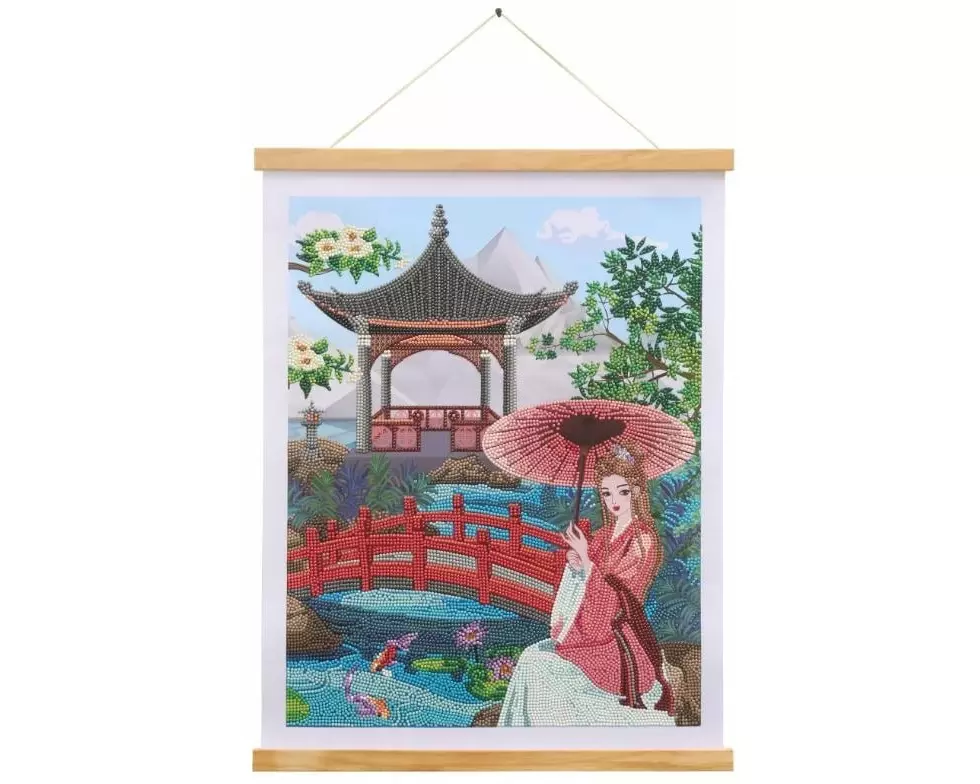 CRAFT Buddy Bastelset Crystal Art Scroll Asia 35 x 45 cm