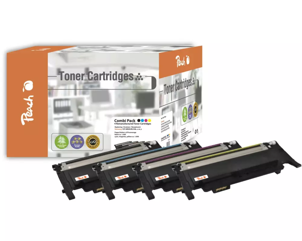 Peach Tonerset Samsung CLT-Y092 BK, C, M, Y