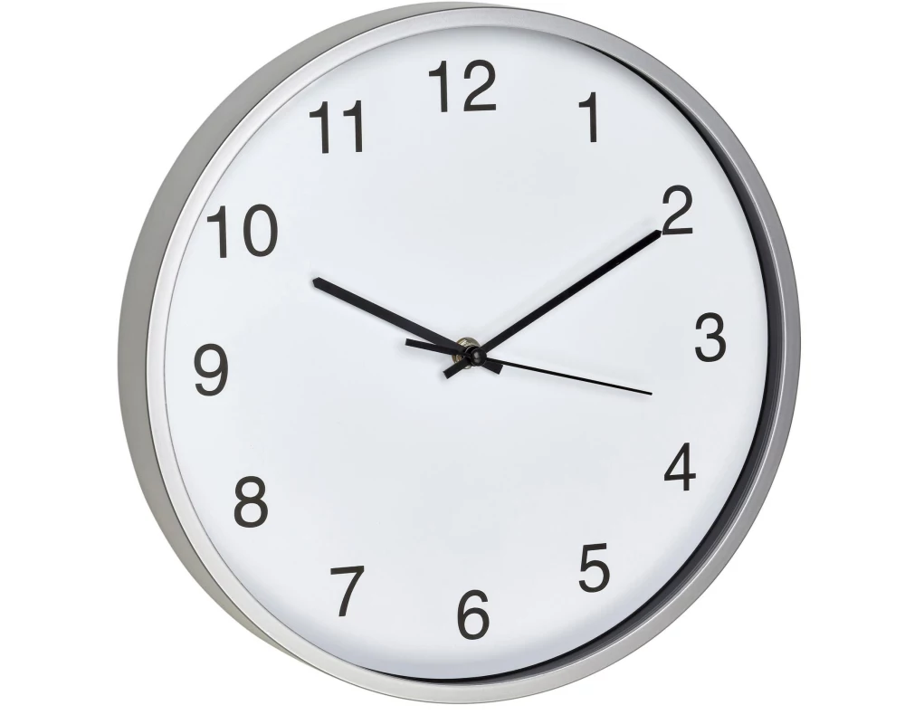TFA Dostmann Wanduhr Silber