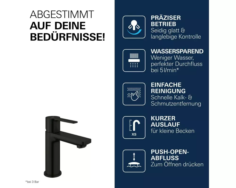 GROHE Lineare New XS-Grösse Mattschwarz