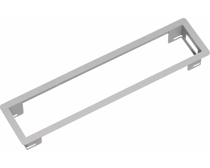 Bachmann POWER FRAME - built in frame, Silvergrey, RAL9006 6-way for installation in Countertops, Housing steel plate and powdered