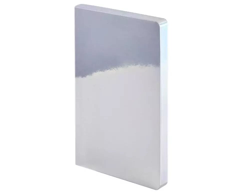 Nuuna Notizbuch Fluid Chrome M 20 x 13.5 cm, Dot, Silber