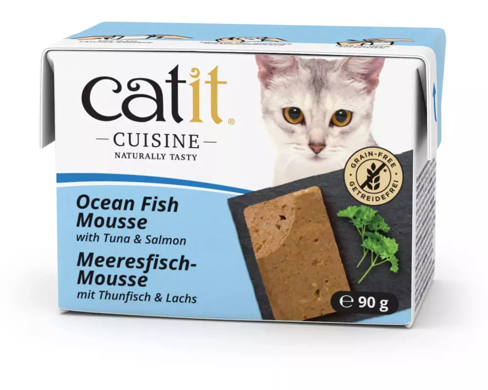 Catit Nassfutter Meeresfisch-Mousse mit Thunfisch und Lachs 90 g