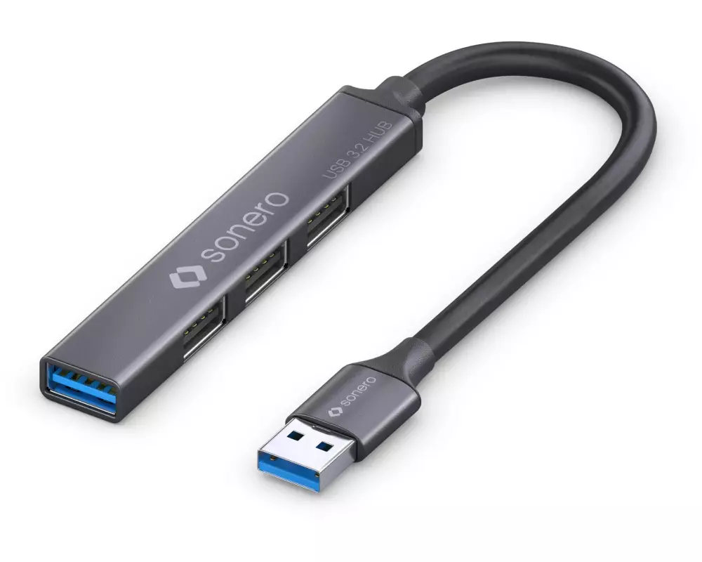 sonero USB-Hub 1x USB-A 3.2, 3x USB-A 2.0 0.15 m