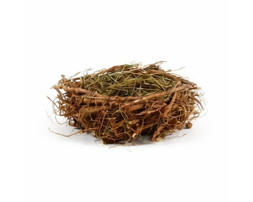 CHALET Nest mit Stroh 32 x 10 cm, Braun