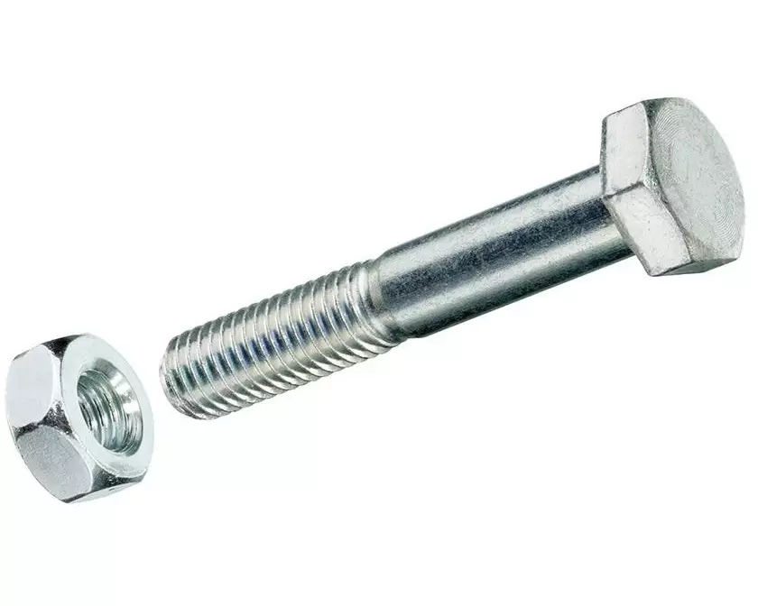 STRUCT Sechskantschrauben M 8 x 80 mm mit Muttern Stahl, 2 Stück